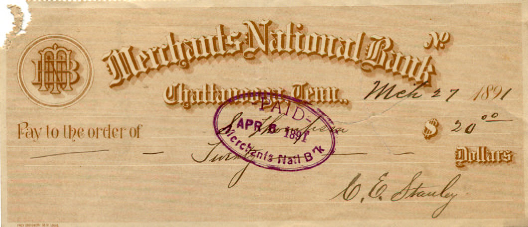 Merchants National Bank 3-27-1891